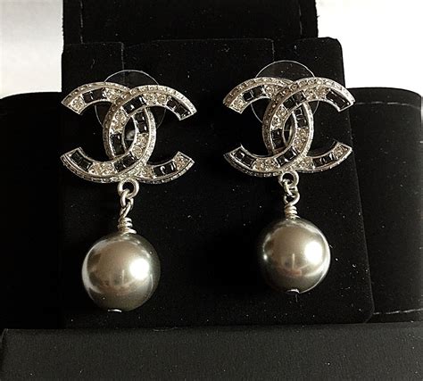 ebay chanel drop earrings|authentic Chanel earrings.